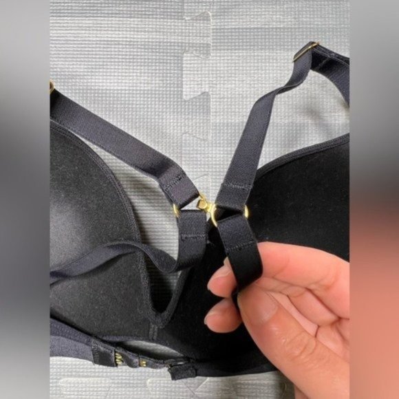 New Madewell LIVELY The All-Day Deep V No-Wire Bra Black - Picture 8 of 12